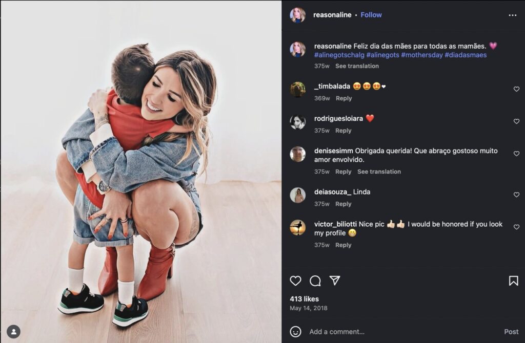 Alinegoficial page