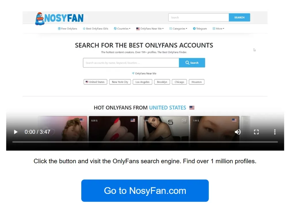 NosyFans Homepage