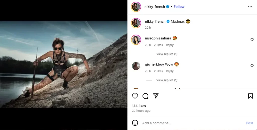 Nikky French Instagram page
