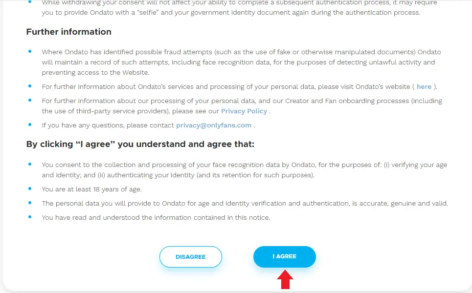 onlyfans terms and agreements