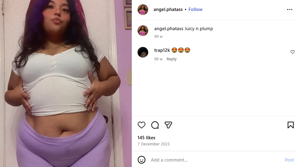 Angel Phatass Instagram post