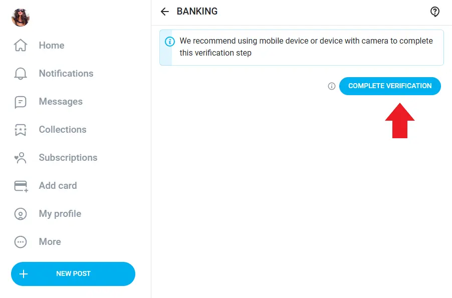 complete verification button