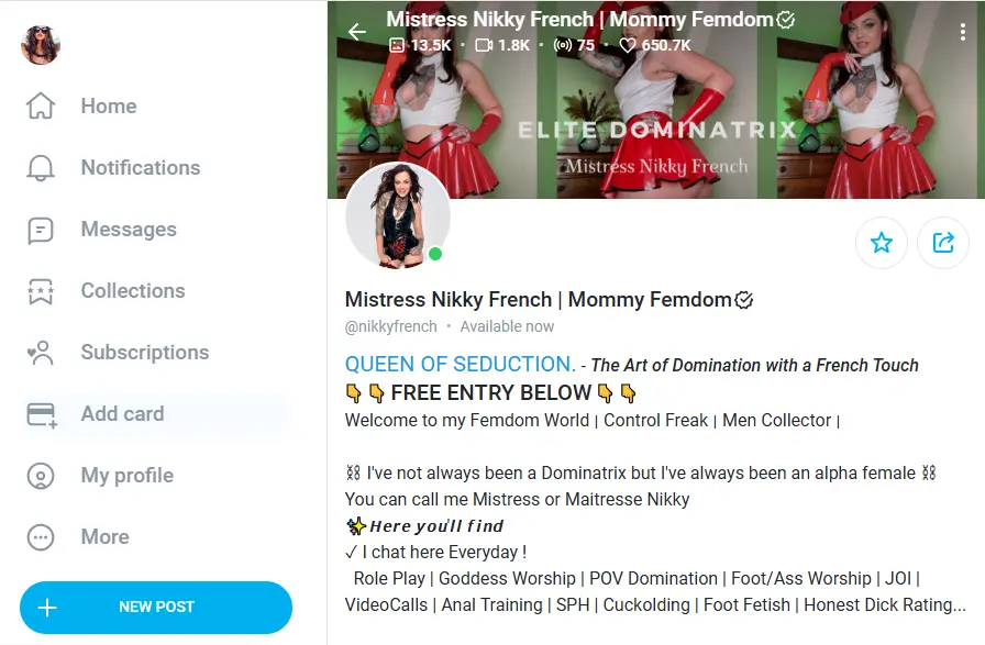 nikki french on onlyfans