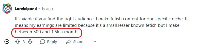 OF faceless model earns $500-$1.5K/mo from fetish content