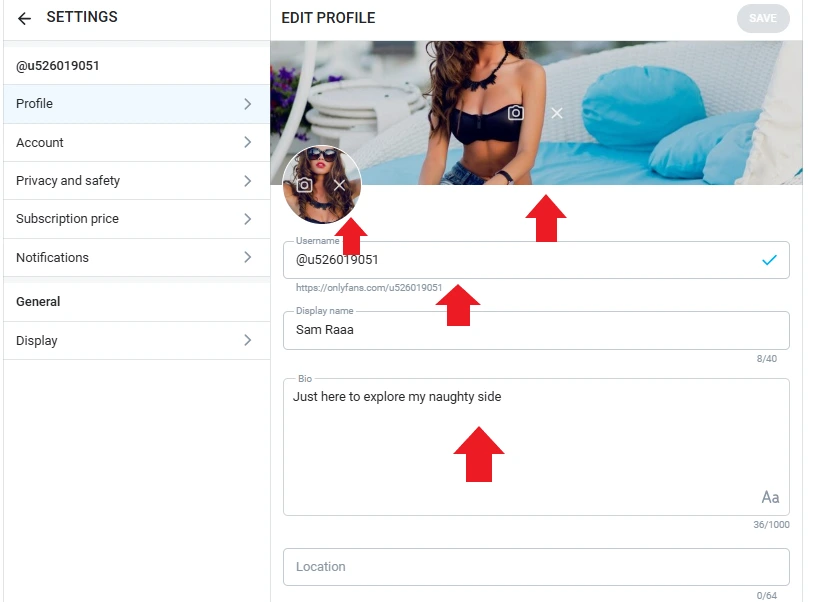 creating a unique profile on onlyfans